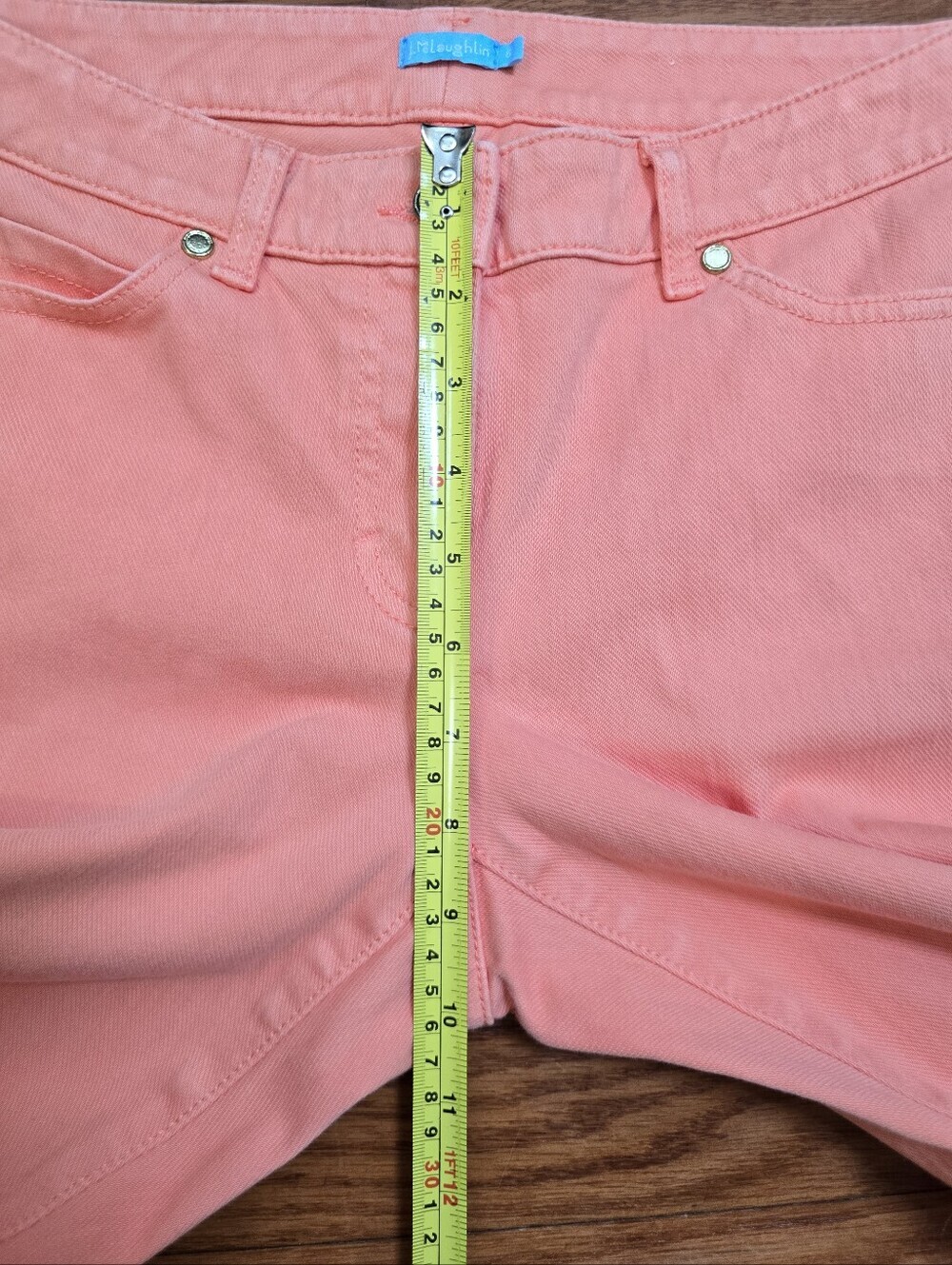 J.McLaughlin Orange Skinny Jeans Sz.6 Casual 5 Pocket Denim Cotton Pants - Picture 11 of 13